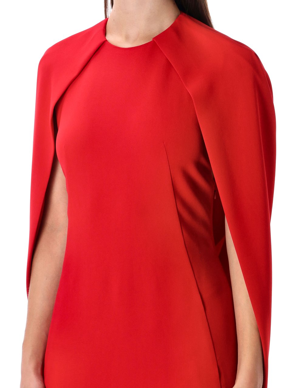 Alberta Ferretti Cady Stretch Long Dress Rosso Rood