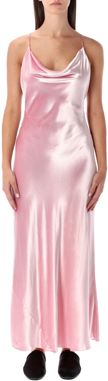Alberta Ferretti Velvet Dress Rosa Roze
