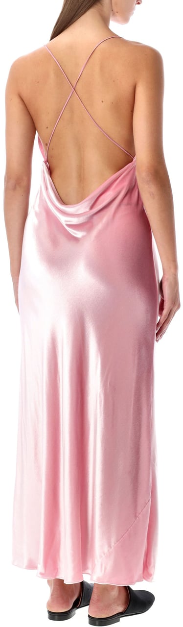 Alberta Ferretti Velvet Dress Rosa Roze