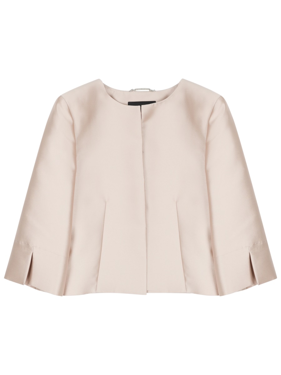 Alberta Ferretti Mikado Jacket Neutraal