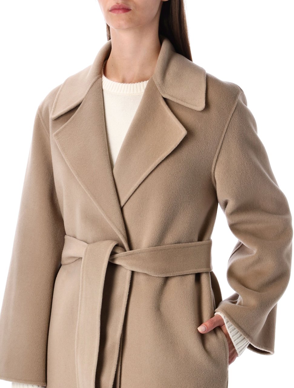 Alberta Ferretti Long Coat Beige Beige