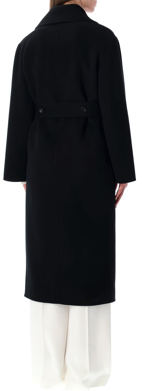 Alberta Ferretti Long Coat Nero Zwart
