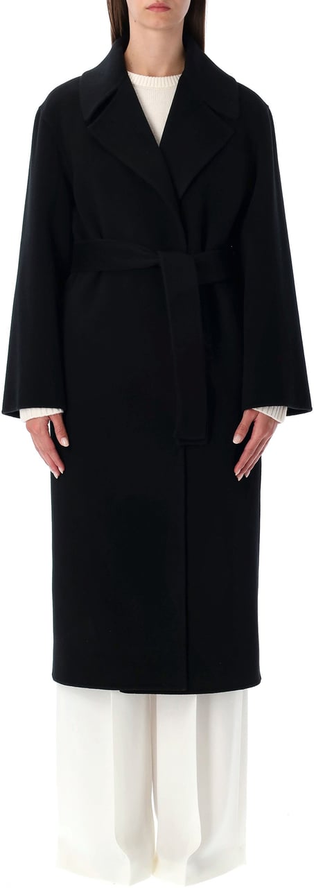 Alberta Ferretti Long Coat Nero Zwart