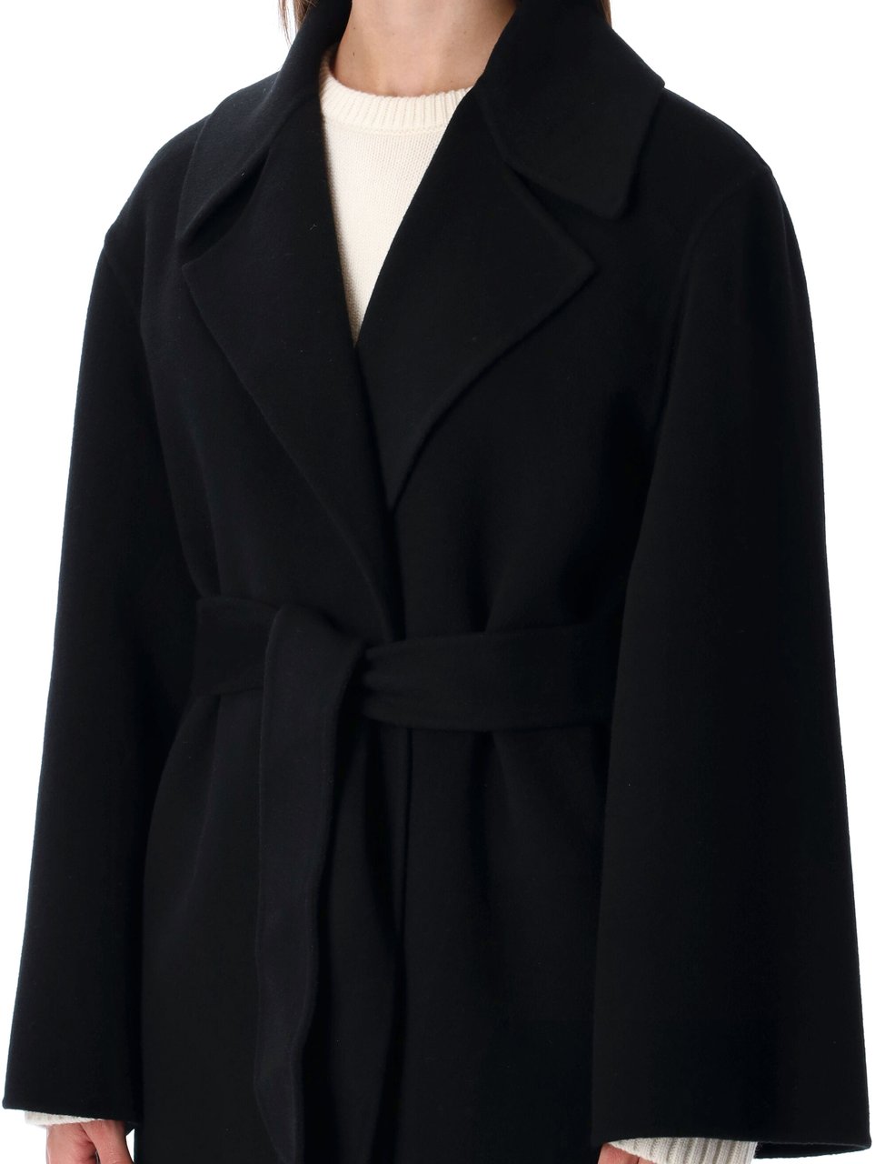 Alberta Ferretti Long Coat Nero Zwart