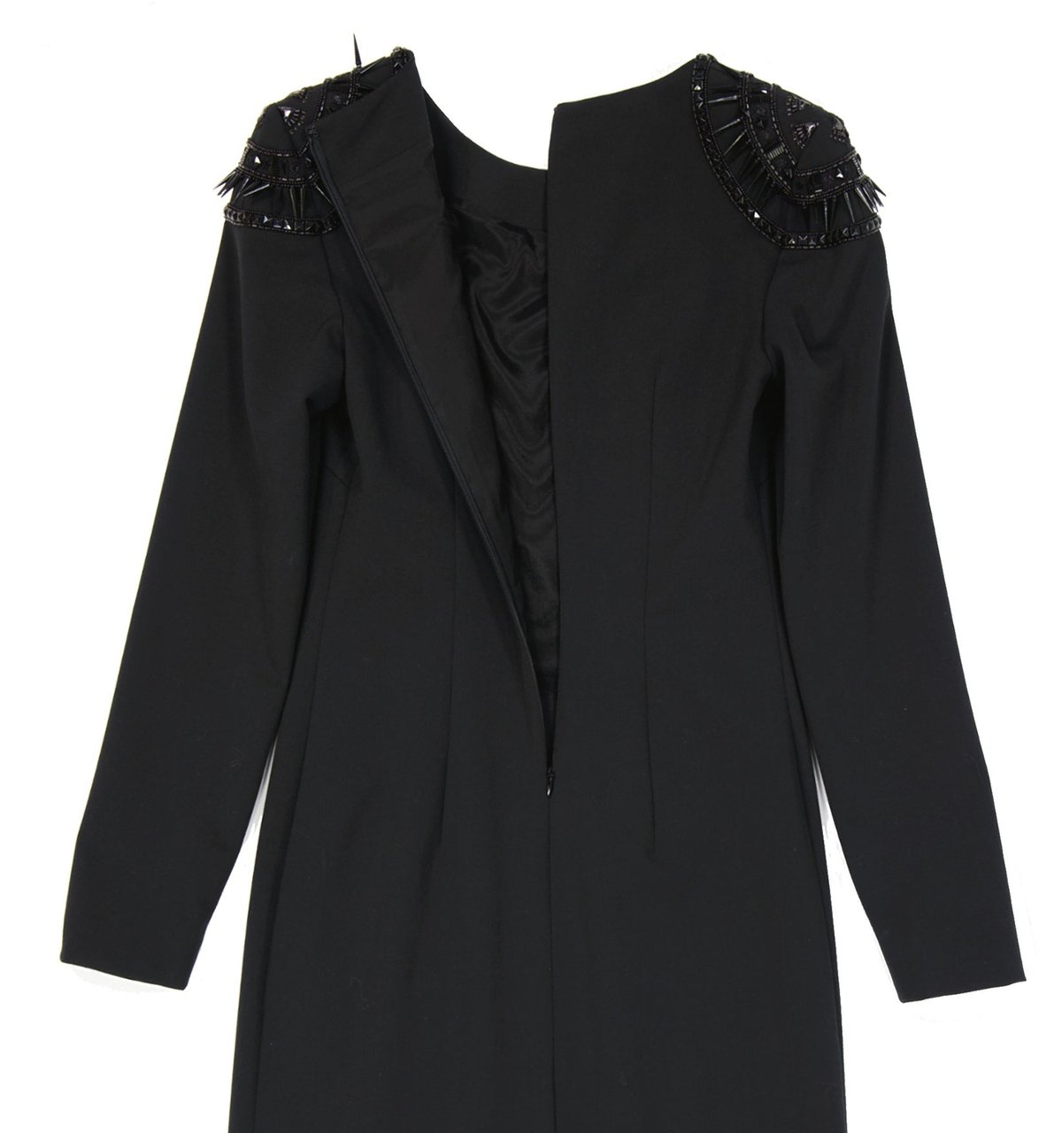 Alberta Ferretti Wool Blend Dress Zwart