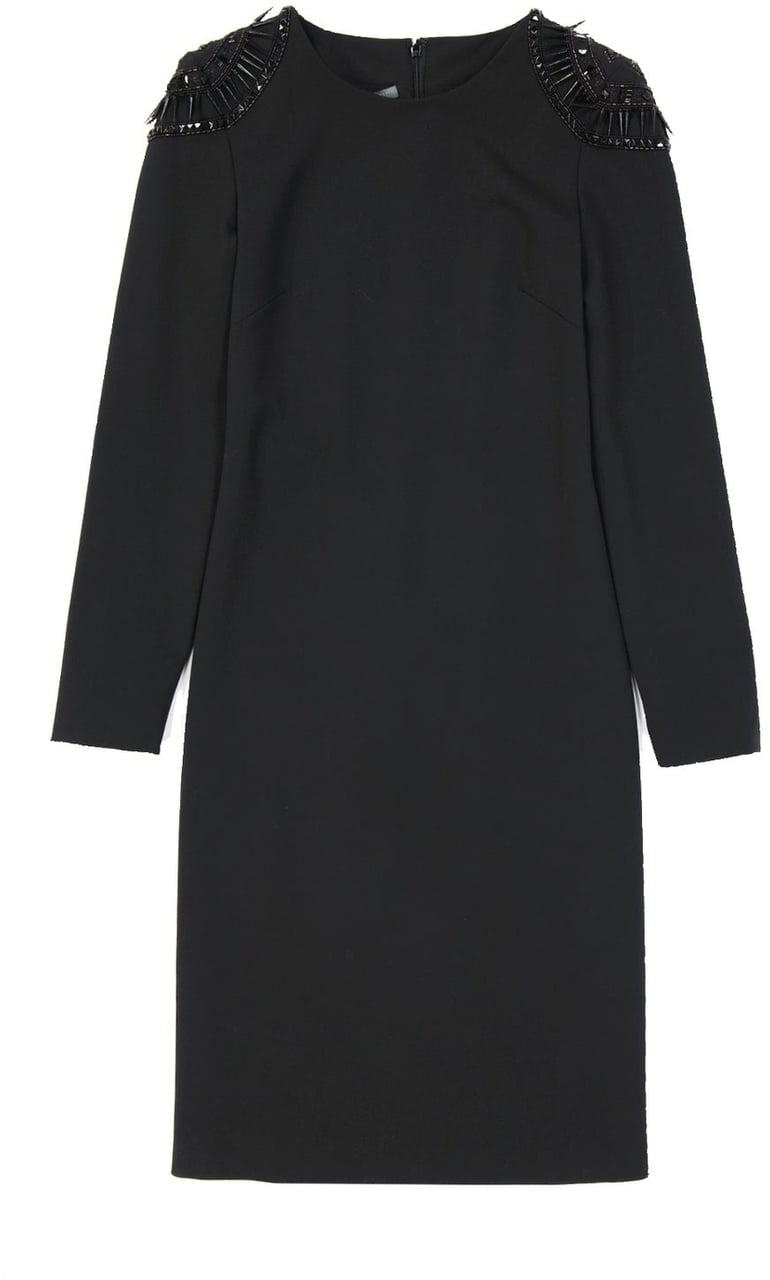 Alberta Ferretti Wool Blend Dress Zwart