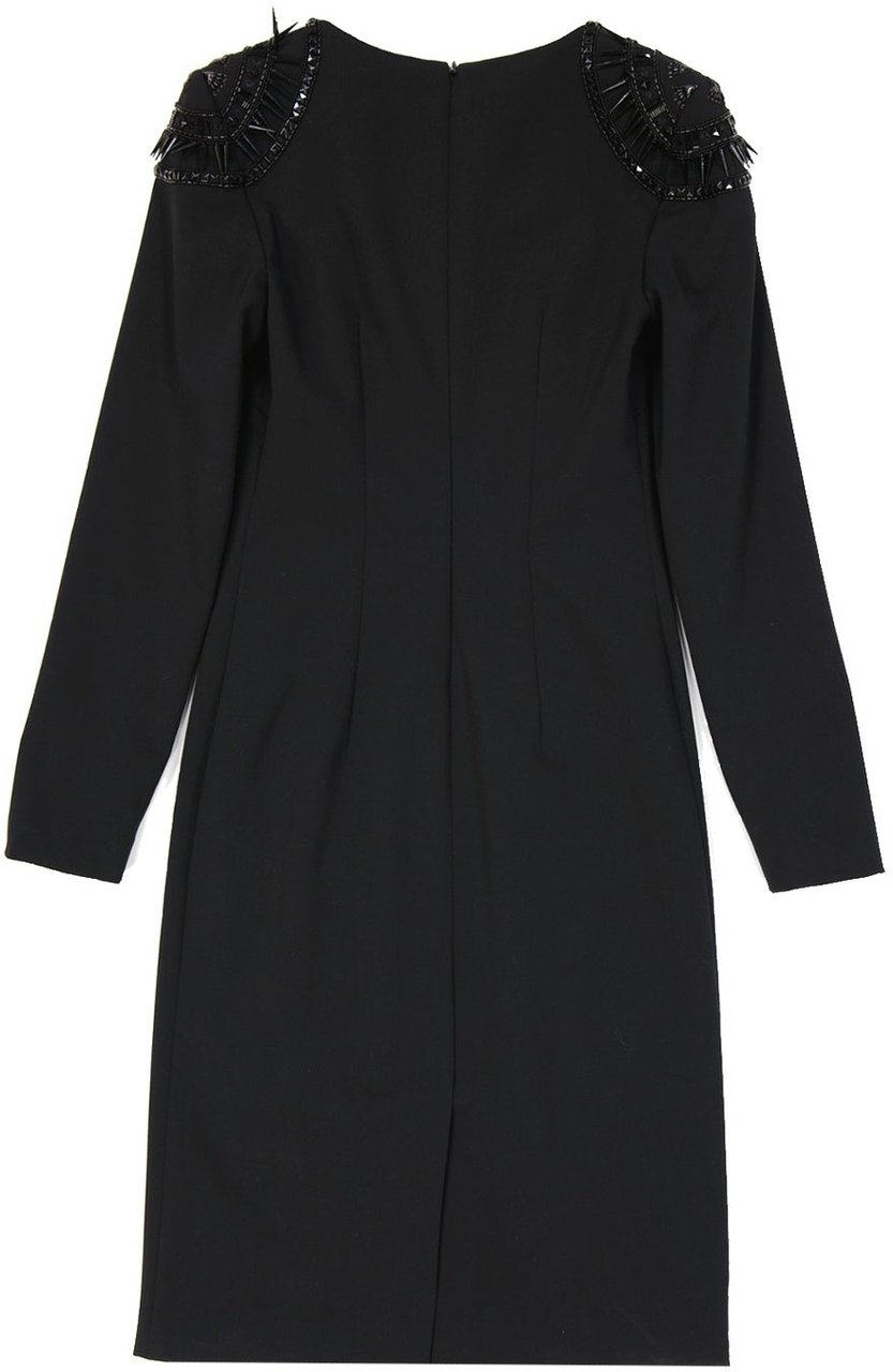 Alberta Ferretti Wool Blend Dress Zwart