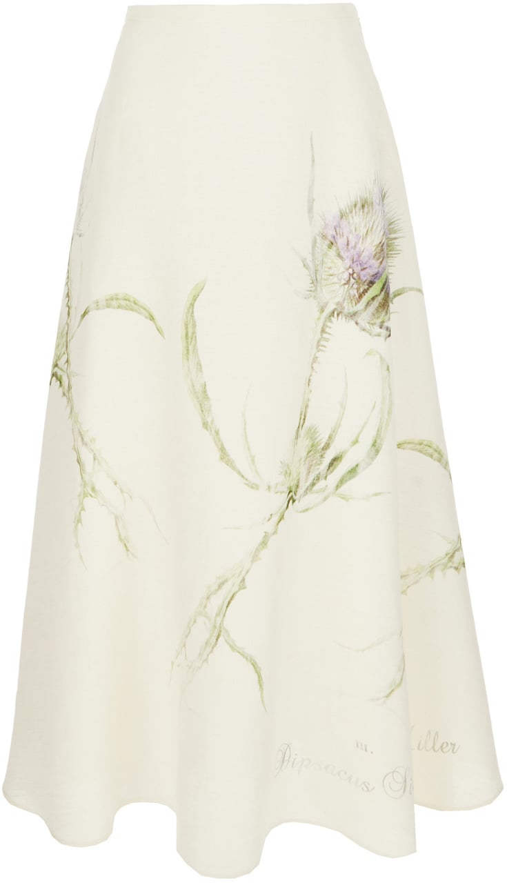 Alberta Ferretti Alberta Ferretti Printed linen midi-length skirt Divers