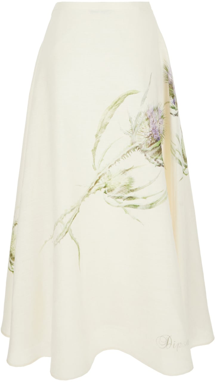 Alberta Ferretti Alberta Ferretti Printed linen midi-length skirt Divers