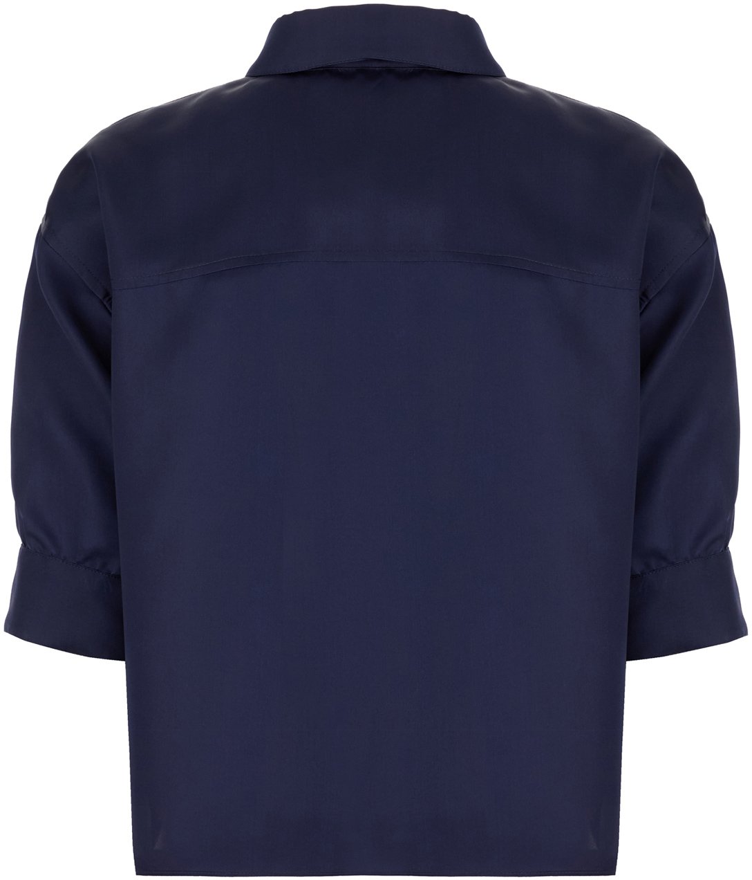 Alberta Ferretti Alberta Ferretti Navy blue silk blouse Blauw