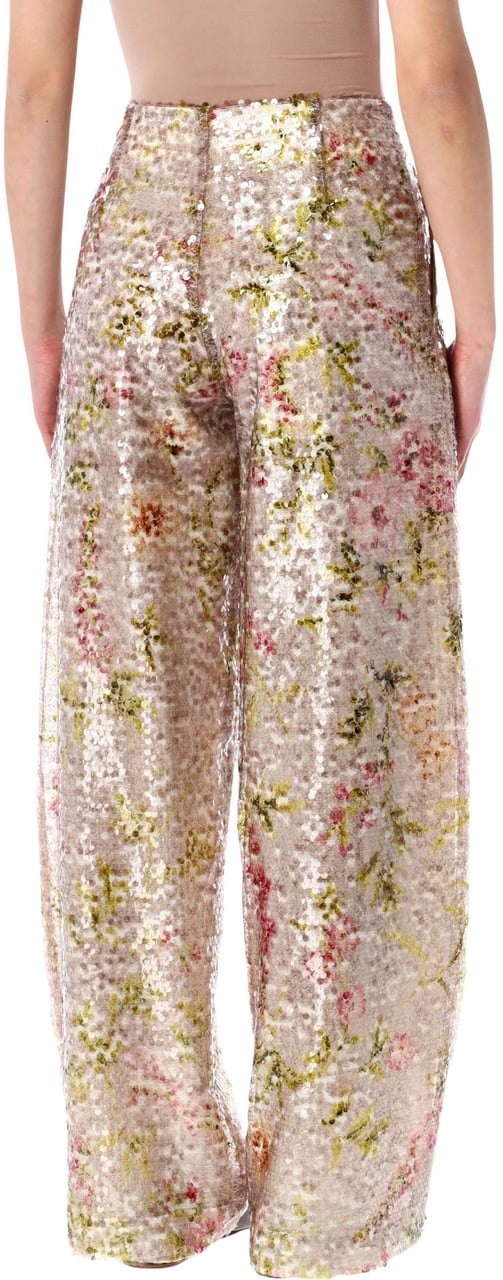 Alberta Ferretti Pantalone Pailettes Stampata Pattern Divers