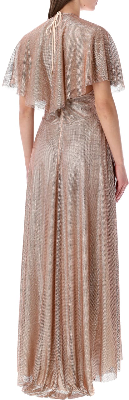 Alberta Ferretti Rete Strass Rosa Roze