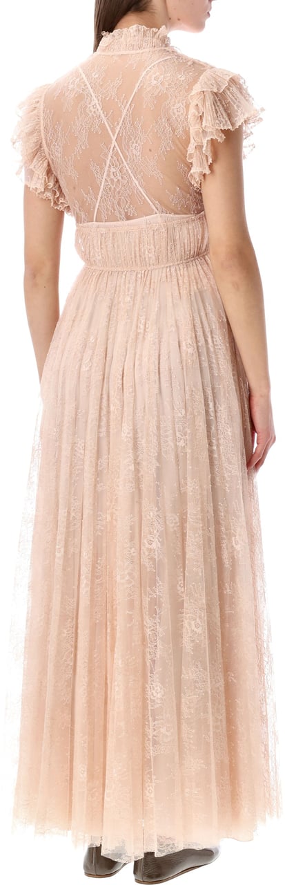 Alberta Ferretti Abito Pizzo Rosa Roze