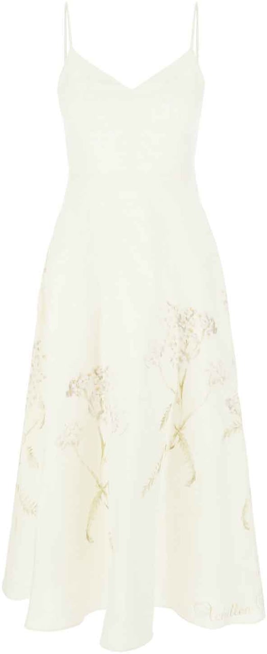 Alberta Ferretti Alberta Ferretti Ivory linen dress Neutraal