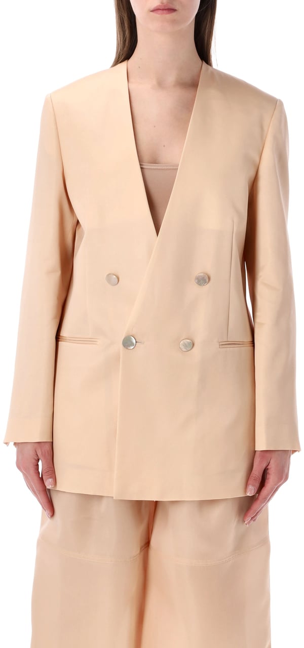 Alberta Ferretti Blazer Tripla Organza Rosa Roze