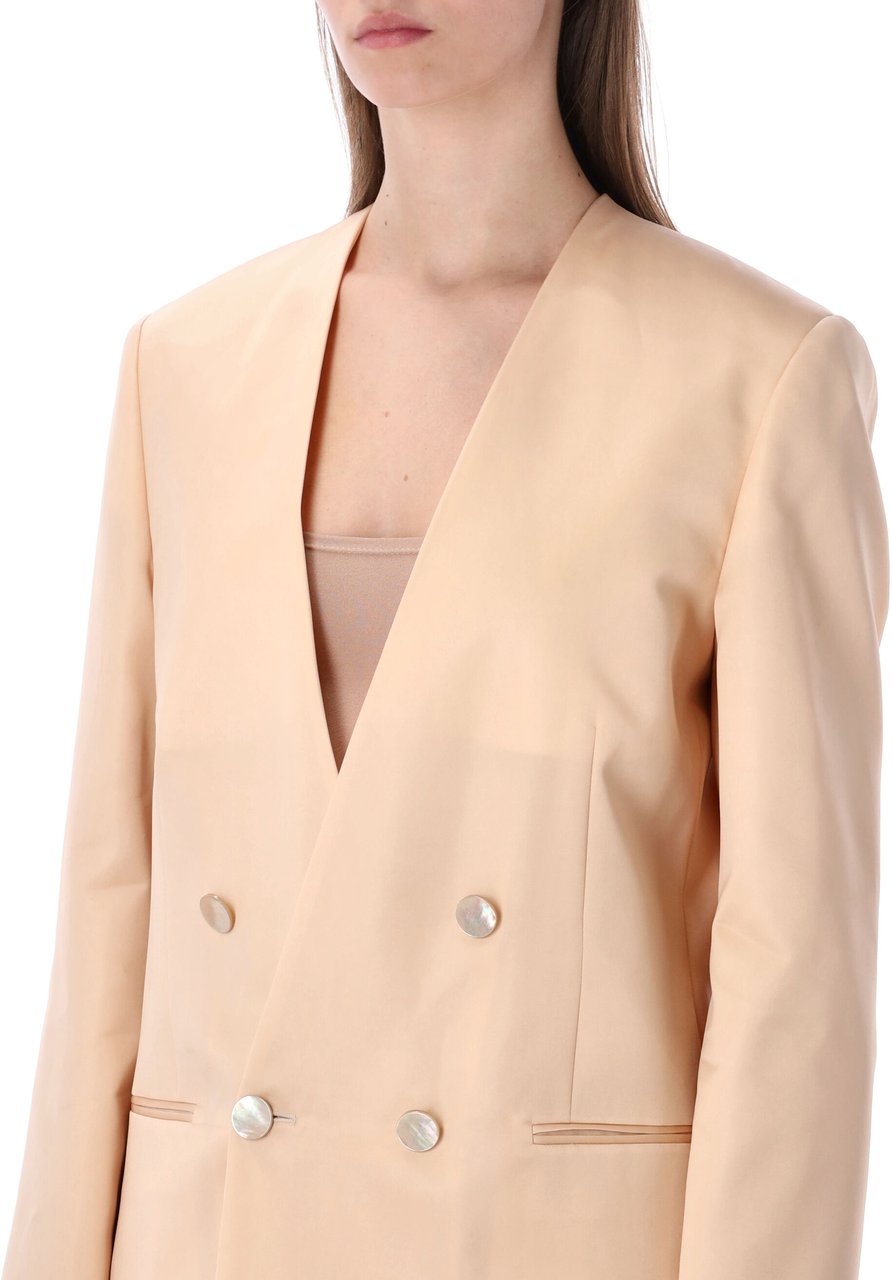 Alberta Ferretti Blazer Tripla Organza Rosa Roze