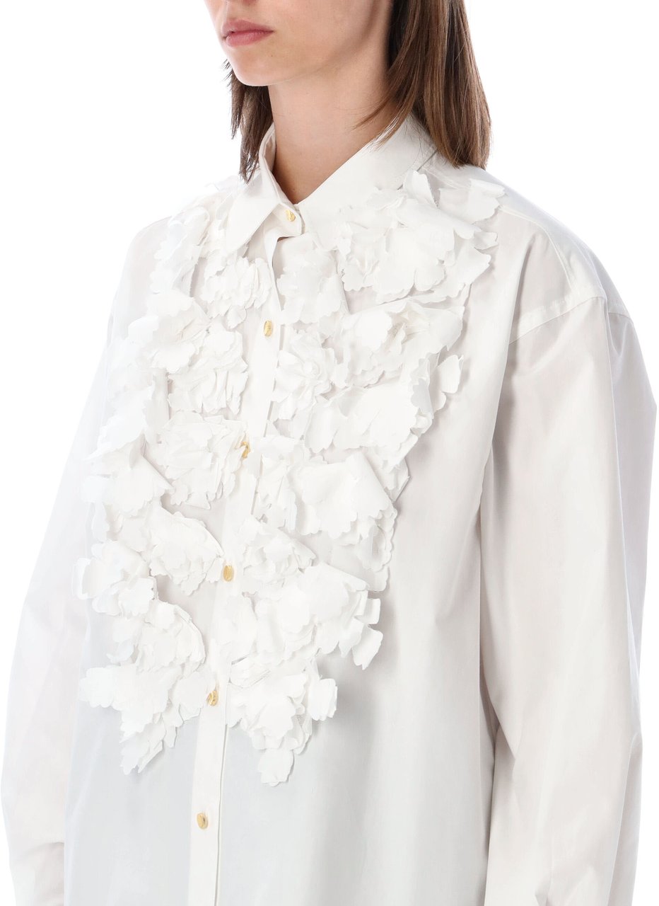Alberta Ferretti Camicia Fiori Bianco Wit