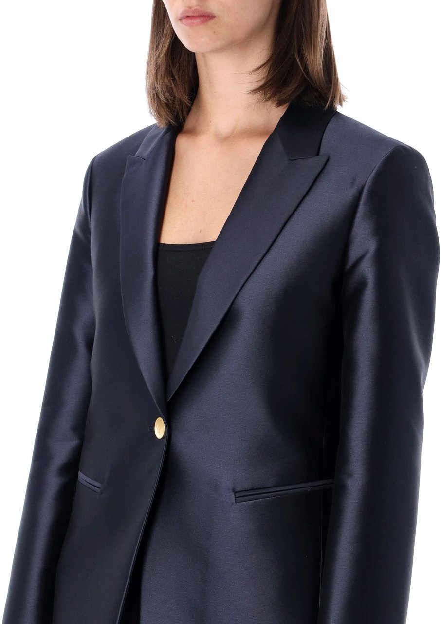 Alberta Ferretti Giacca Mikado Blue Navy