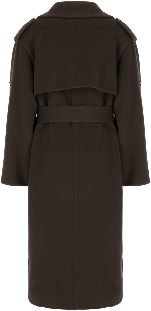 Alberta Ferretti Dark grey wool blend coat Grijs