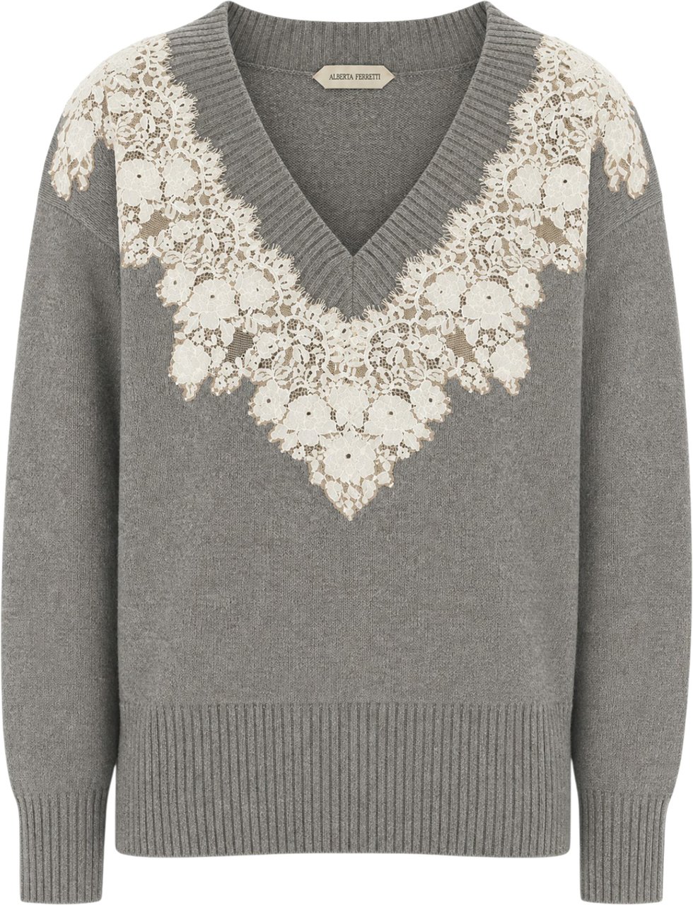 Alberta Ferretti Grey cashmere blend sweater Grijs