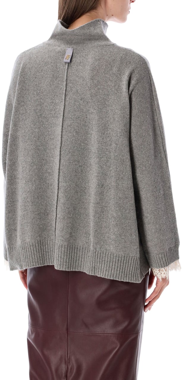 Alberta Ferretti Maglia Caschmire Cammello Grigio Taupe