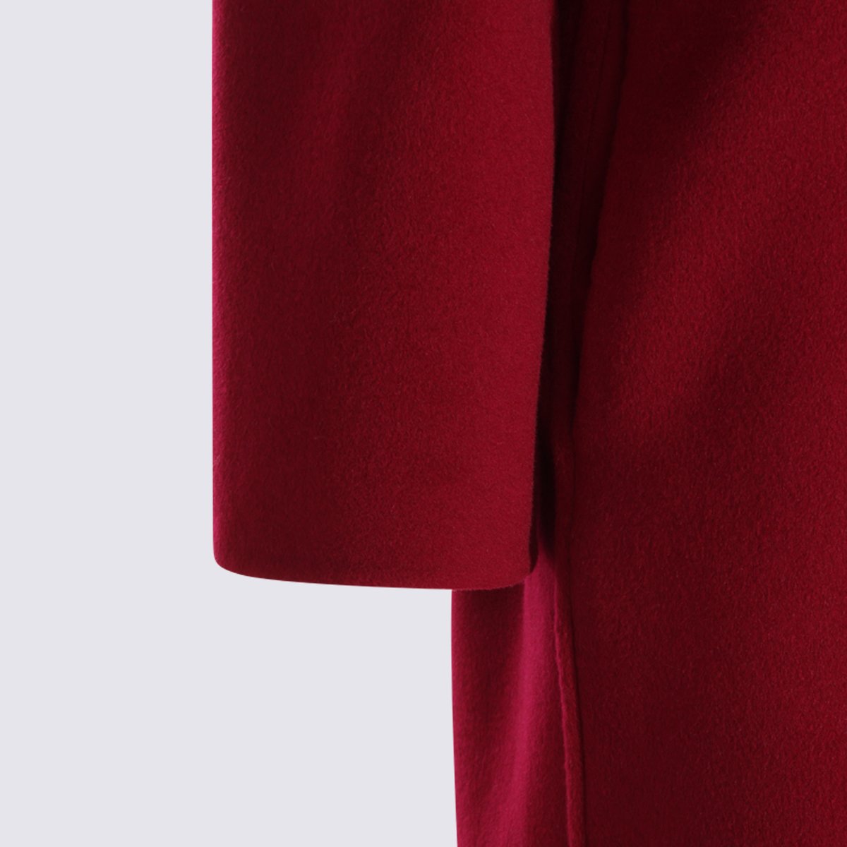 Alberta Ferretti Double-Breasted Long Coat With Gold-Tone Buttons And Tailored Silhouette Rood
