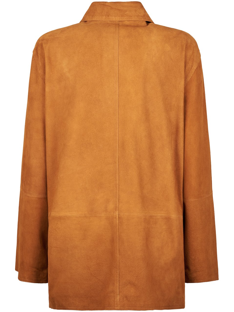 Alberta Ferretti Suede Brown Jacket with Classic Collar Bruin