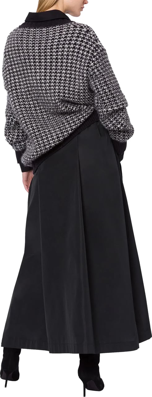 Alberta Ferretti Neutral Oversized Mohair Blend Sweater Grijs