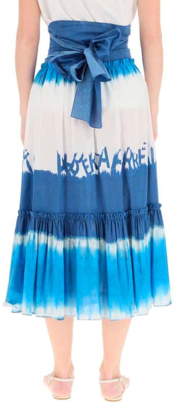 Alberta Ferretti Tie Dye Midi Skirt Blauw