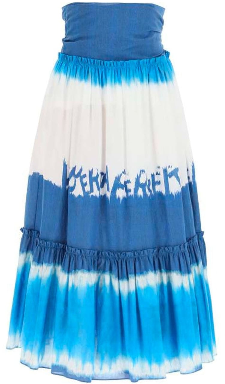 Alberta Ferretti Tie Dye Midi Skirt Blauw
