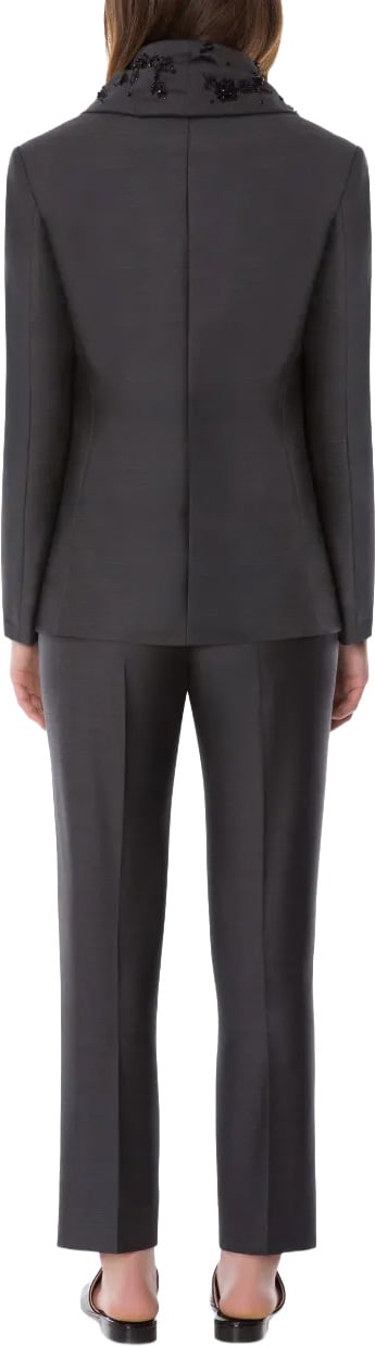 Alberta Ferretti Tailored Straight-Leg Pants with Minimalist Design Zwart