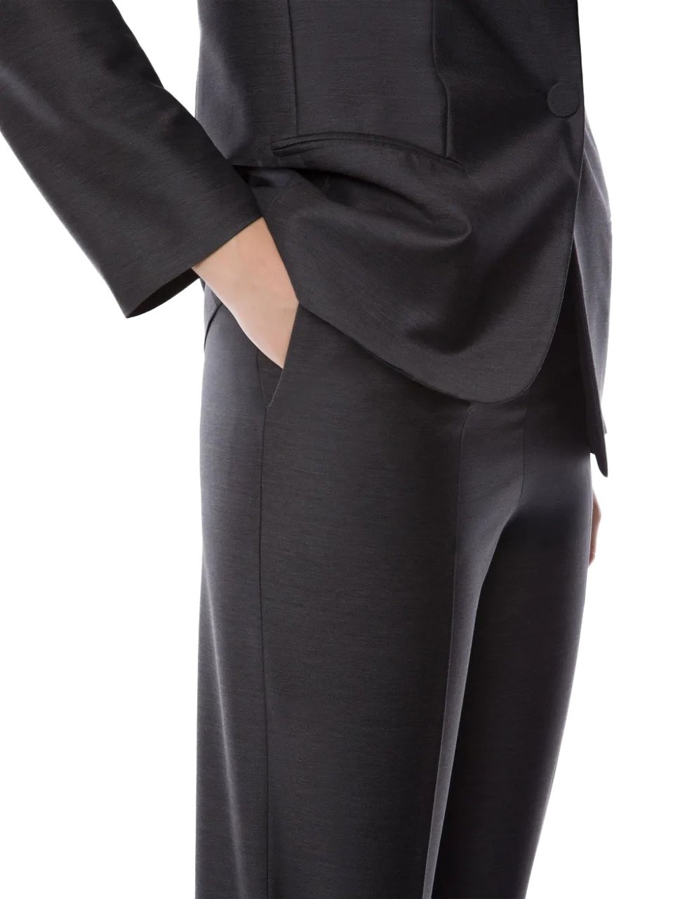 Alberta Ferretti Tailored Straight-Leg Pants with Minimalist Design Zwart