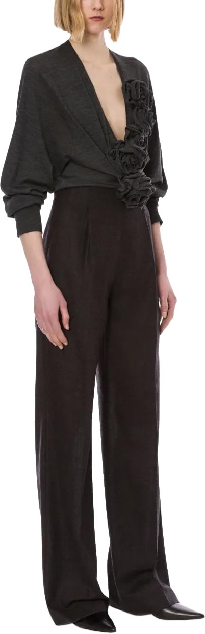Alberta Ferretti Tailored Straight-Leg Pants with Minimalist Design Zwart