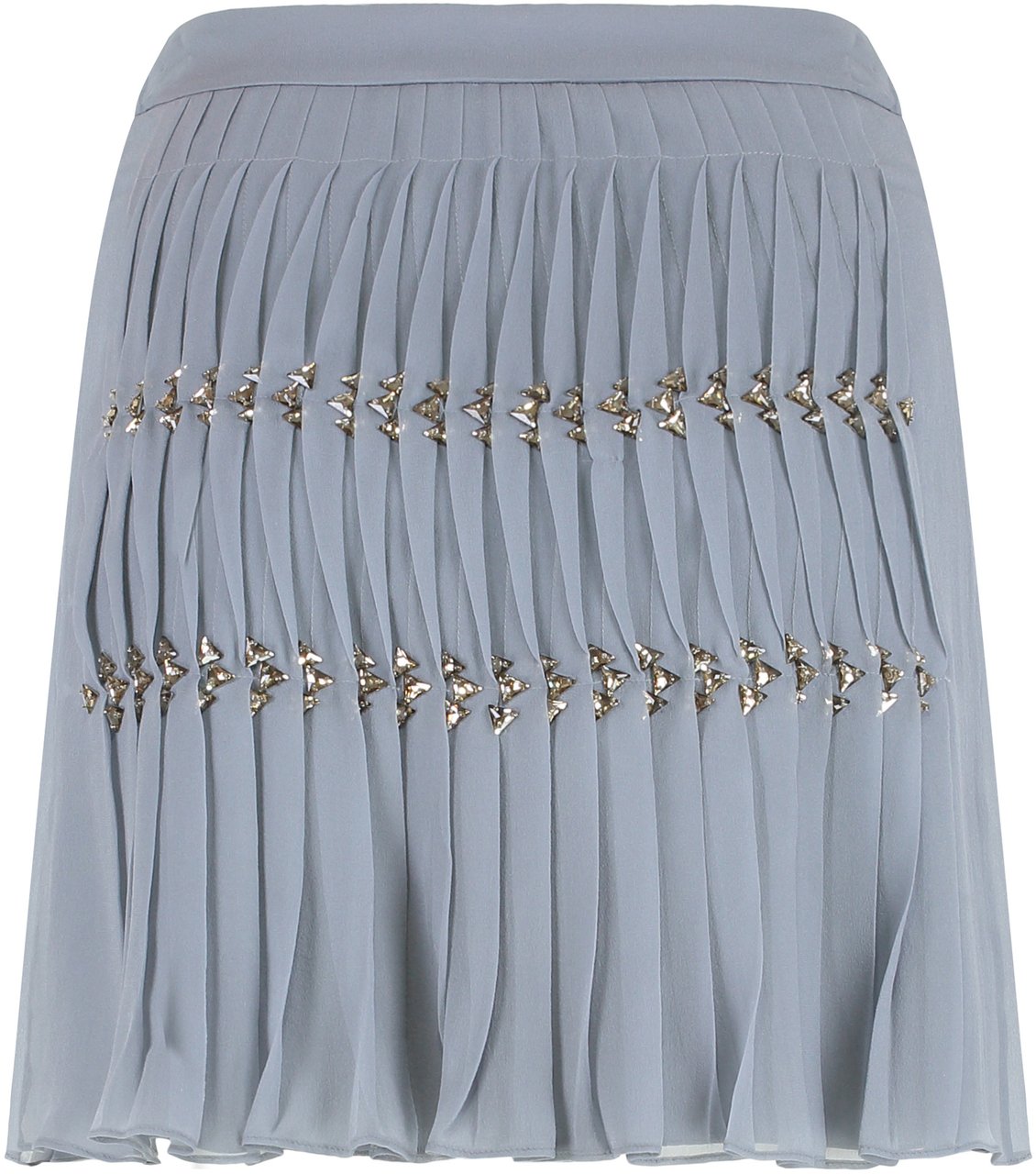 Alberta Ferretti Mini skirt with rhinestones Grijs