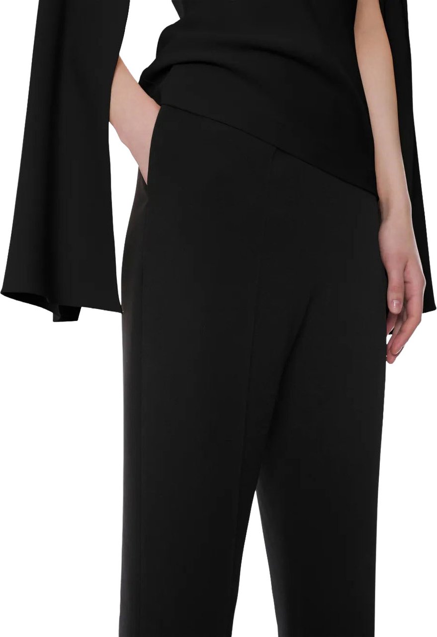 Alberta Ferretti Tailored Straight-Leg Pants with Minimalist Design Zwart