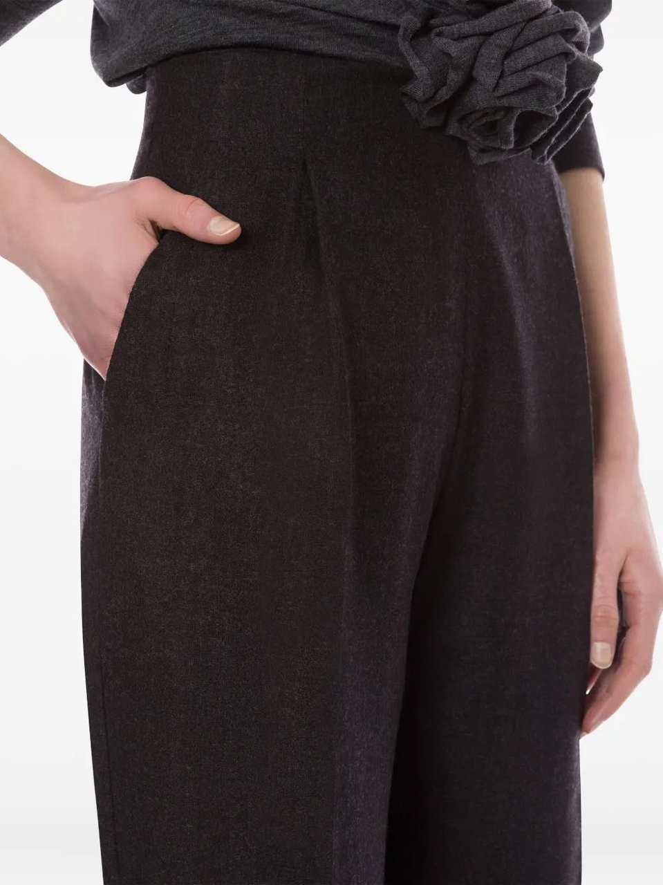 Alberta Ferretti Tailored Straight-Leg Pants with Minimalist Design Zwart