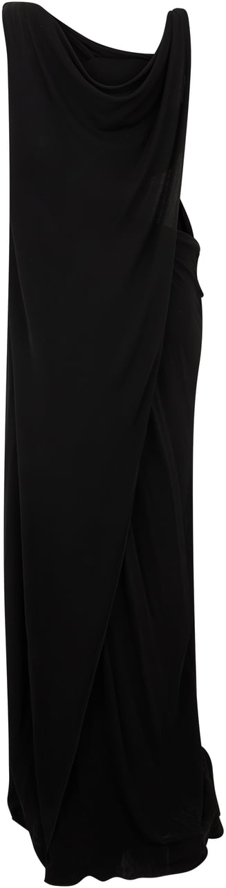 Alberta Ferretti Long dress without sleeves Zwart