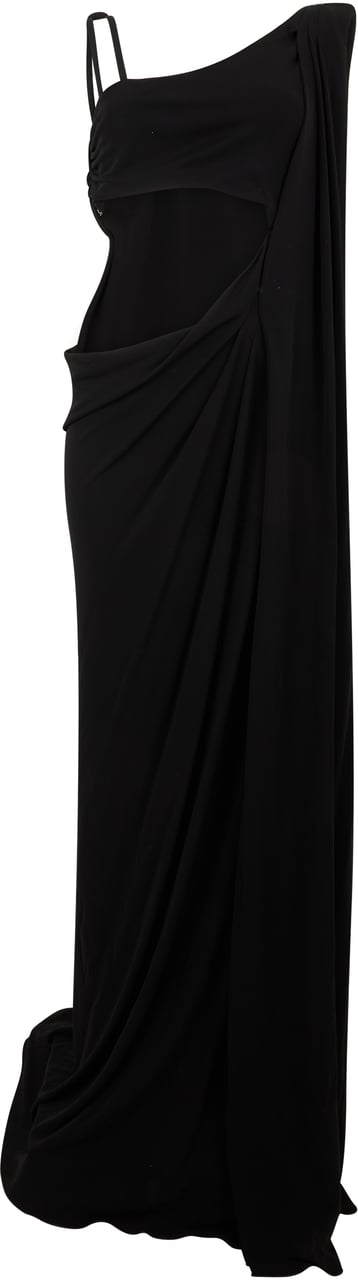 Alberta Ferretti Long dress without sleeves Zwart
