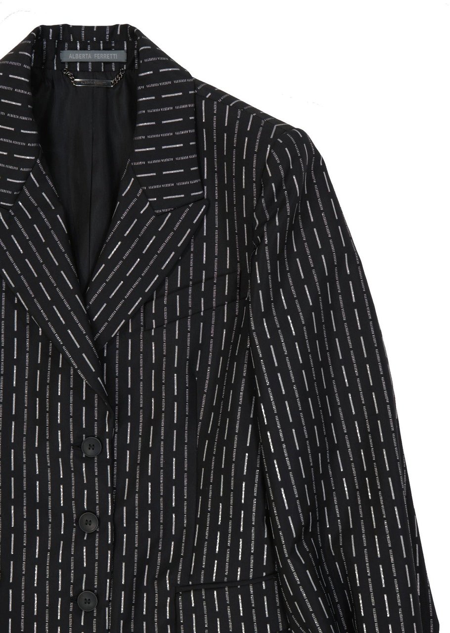 Alberta Ferretti Alberta Ferretti Wool Long Jacket Zwart