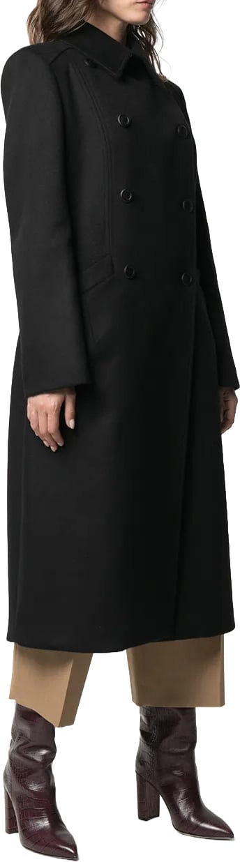 Alberta Ferretti Structured Capospalla with Clean Silhouette and Minimal Detailing Zwart