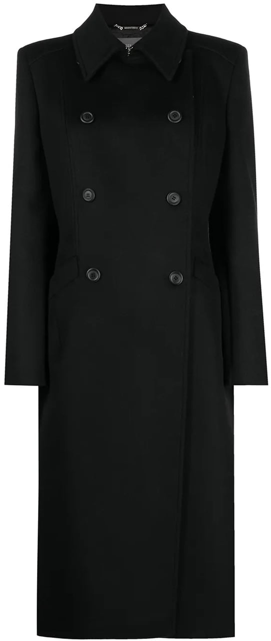 Alberta Ferretti Structured Capospalla with Clean Silhouette and Minimal Detailing Zwart