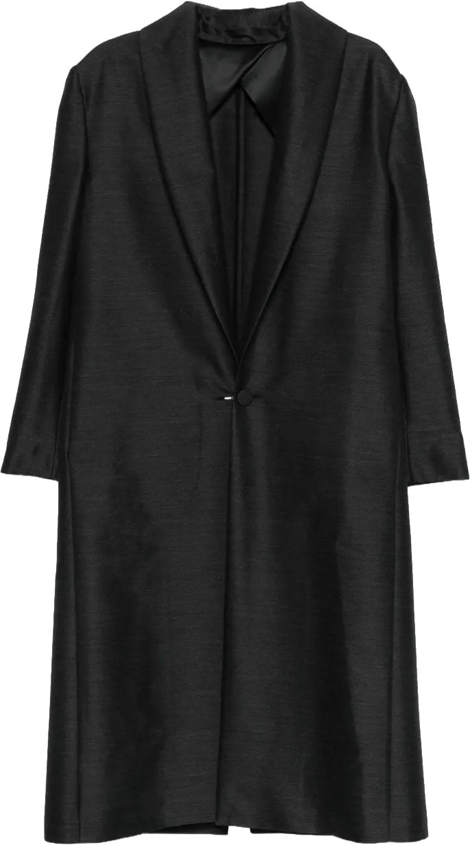 Alberta Ferretti Outerwear with Clean Silhouette Zwart