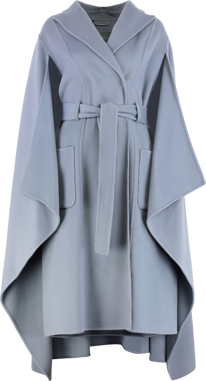 Alberta Ferretti Long wool coat Grijs