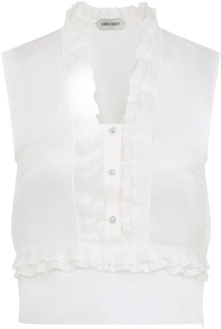 Alberta Ferretti Alberta Ferretti Triple Organza Top Divers