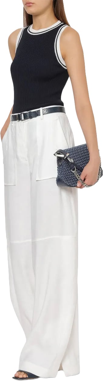 Alberta Ferretti Neutrals Top with Classic Silhouette Zwart