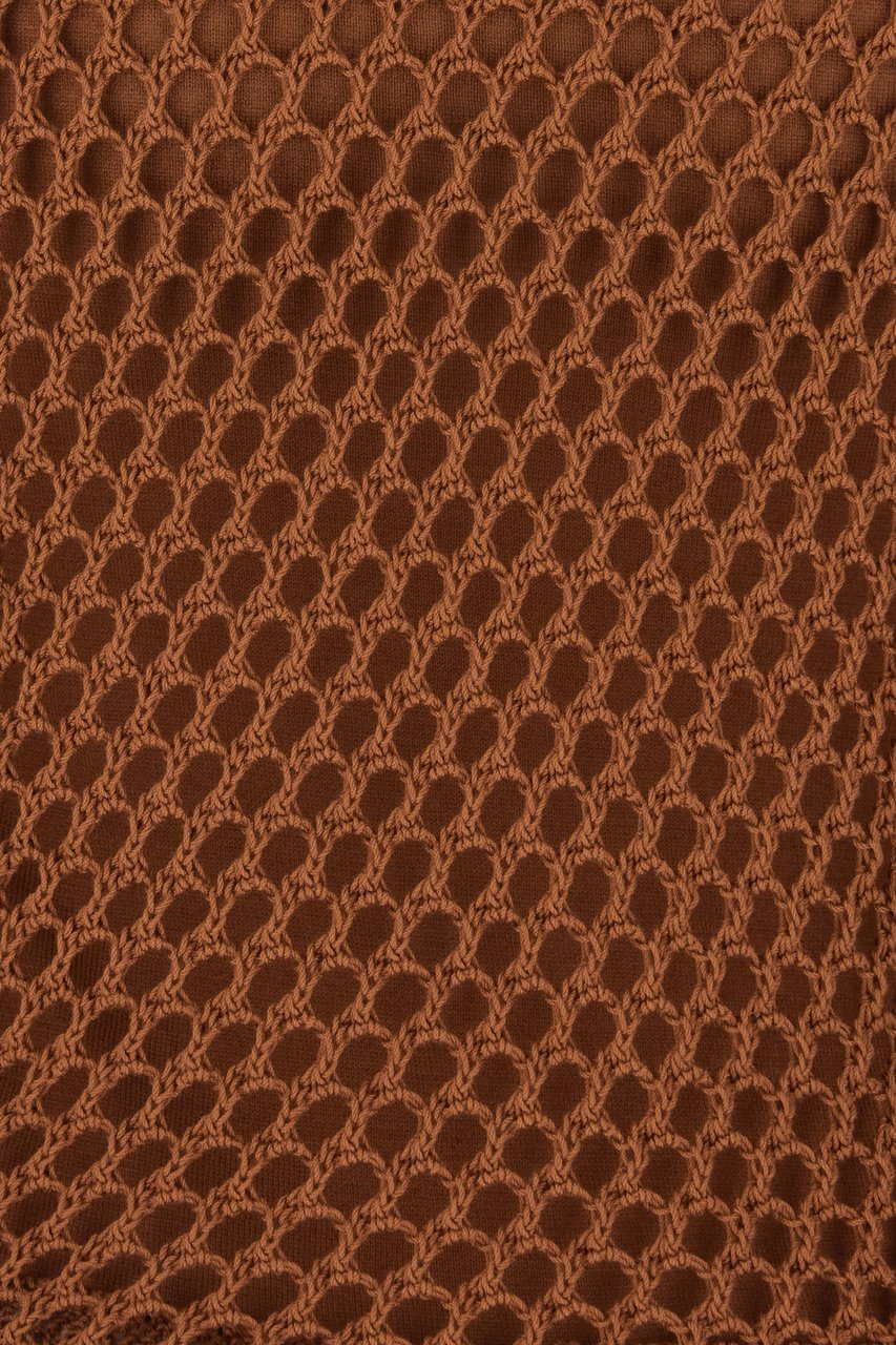 Alberta Ferretti Alberta Ferretti Brown mesh top Bruin