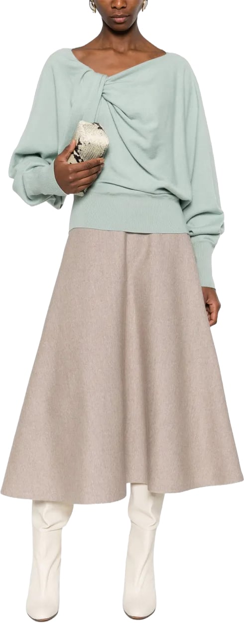 Alberta Ferretti Classic Knit Sweater with Design Wit