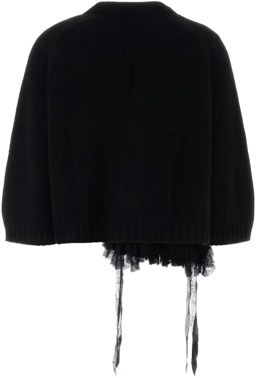 Alberta Ferretti Delicate Knit Texture Maglia Zwart
