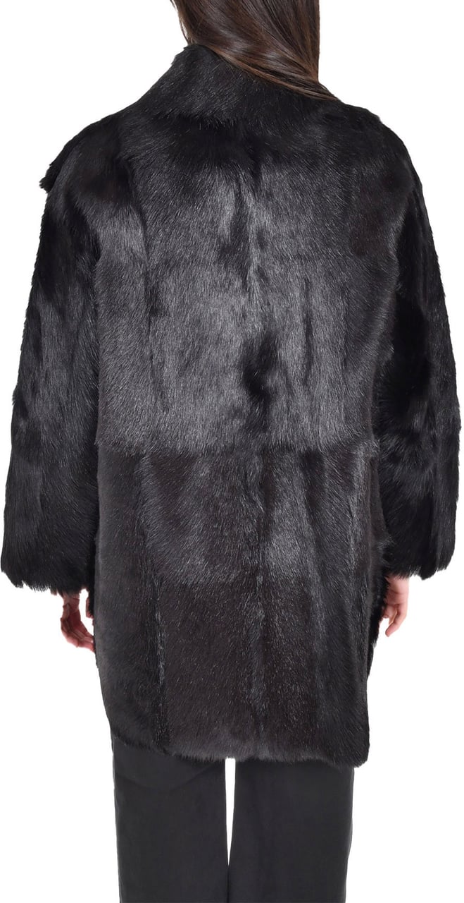 Alberta Ferretti Coats Black Zwart