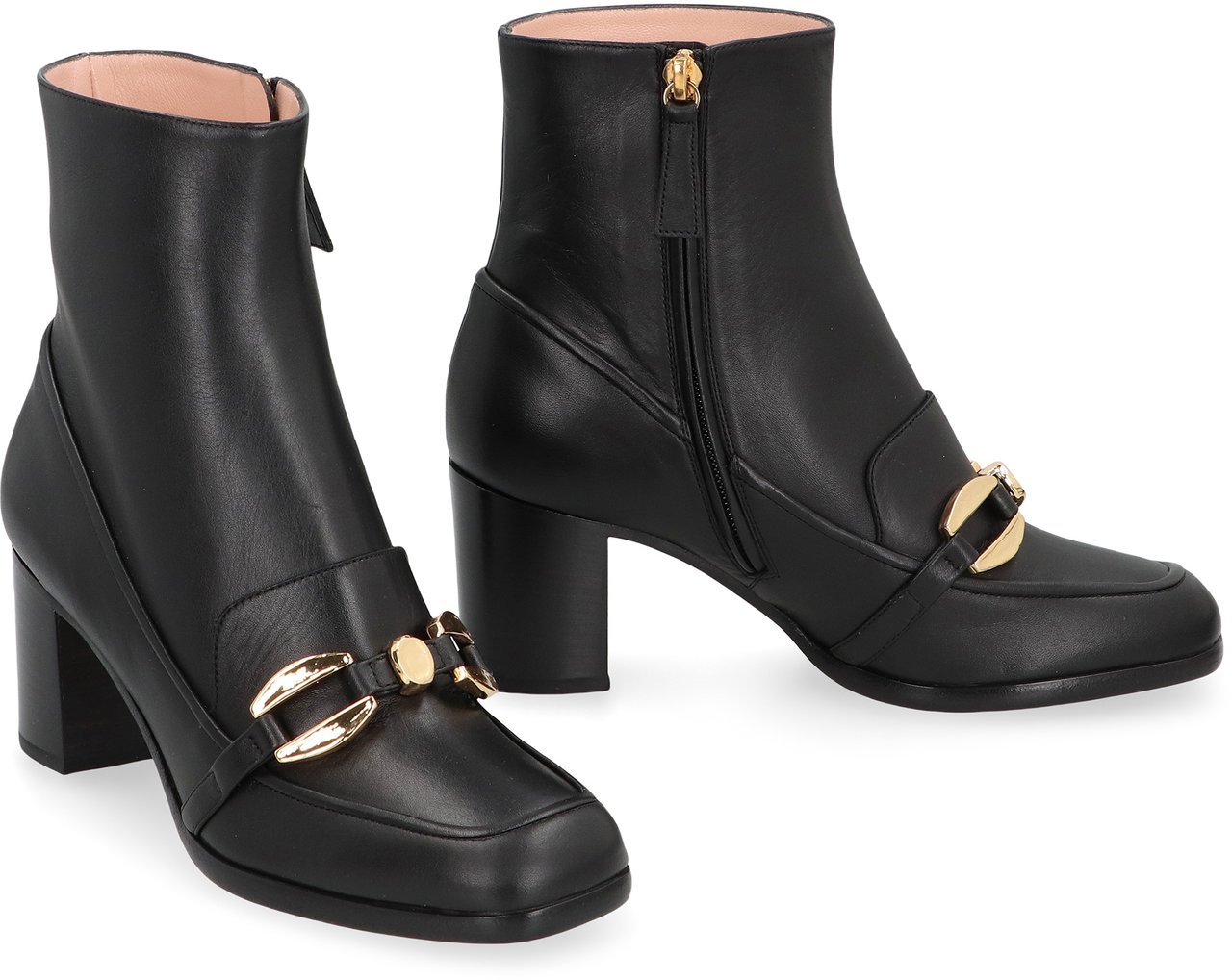 Alberta Ferretti Leather boots Zwart